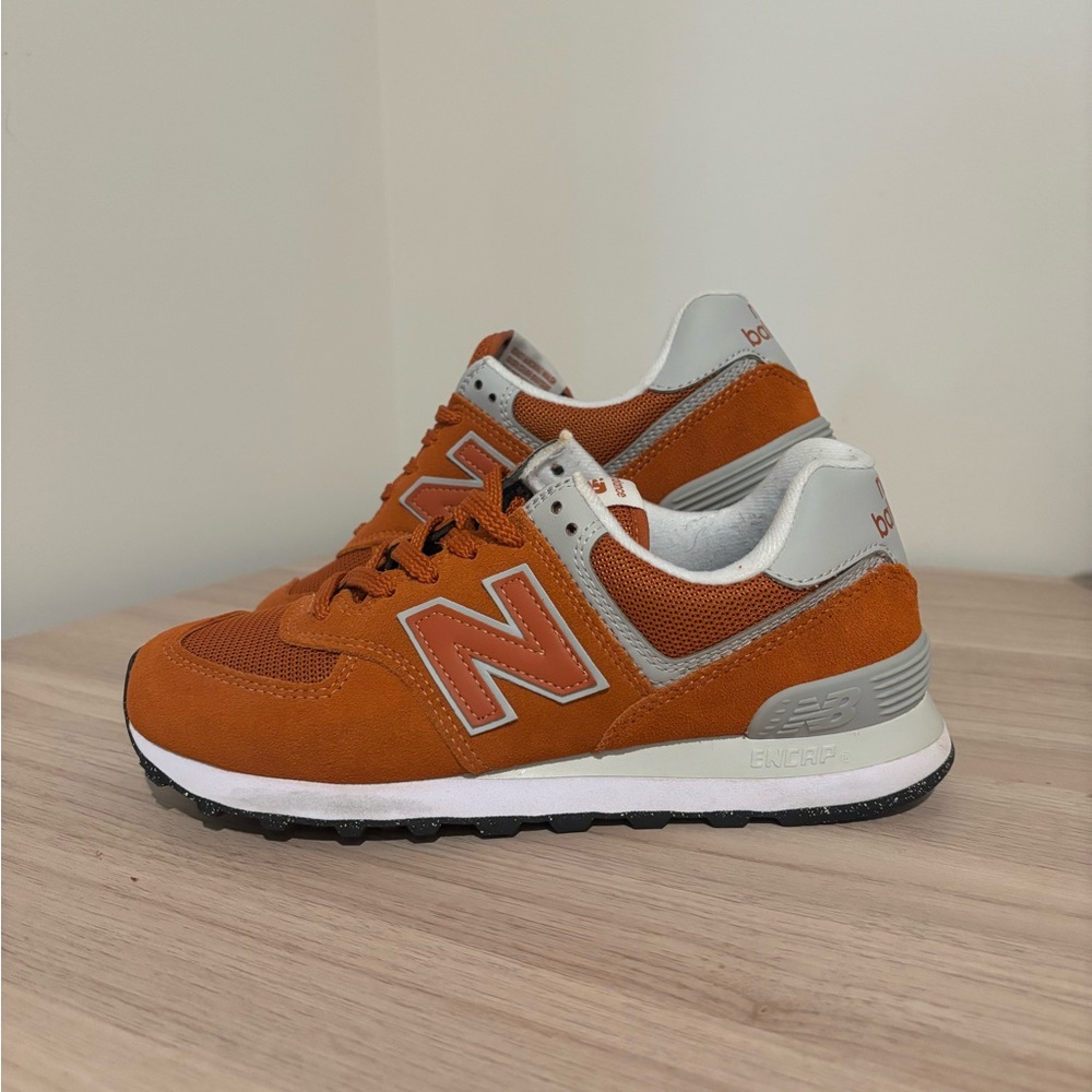 New Balance Orange Suede & Mesh Sneakers - Good Condition